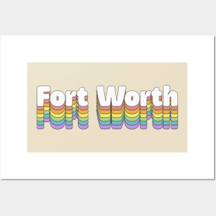 Fort Worth // Retro Typography Design Posters and Art